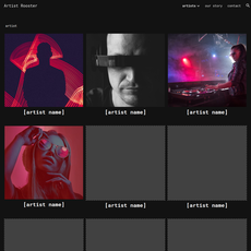Artist Rooster Music Google Sites template preview