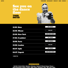 Music Artist Google Sites template preview