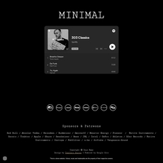 Minimal Music Google Sites template preview