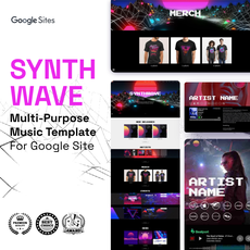 Preview of the Music Multipurpose Google Sites template
