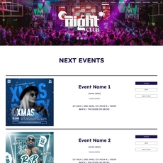 Nightclub Light Google Sites template preview