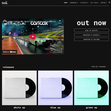 Record Label Google Sites template preview